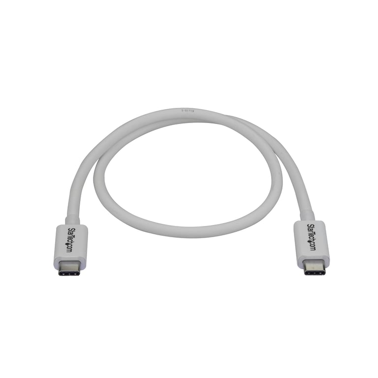 StarTech TBLT34MM50CW kabel Thunderbolt 0,5 m 40 Gbit/s Biały