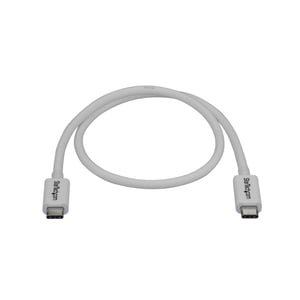 StarTech TBLT34MM50CW kabel Thunderbolt 0,5 m 40 Gbit/s Biały