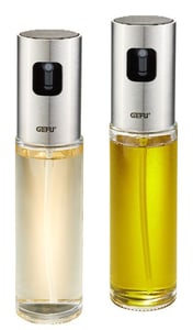 GEFU NEVA Oil/Vinegar Dispenser 0.1 L Bottle Glass, Plastic, Stainless Steel Stainless Steel, Clear