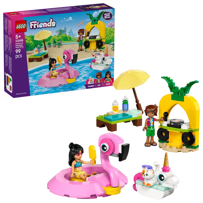 LEGO Friends Impreza na basenie z jednorożcem i flamingiem