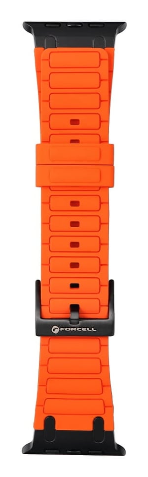 Forcell F-Design FA06 Pasek Czarny, Pomarańczowy Silikon