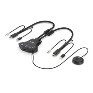 Belkin F1DN102FLP-DP-3 KVM-Switch, schwarz