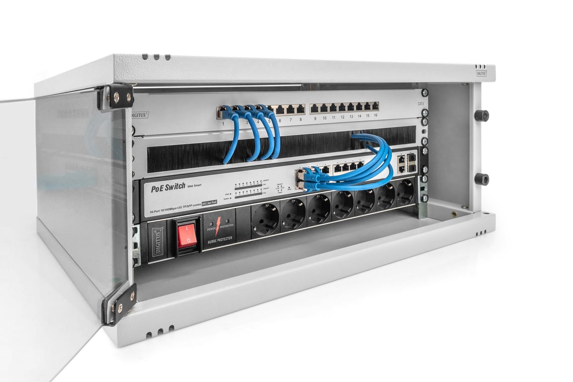 Digitus DN-38010 stojak 4U Szafa wisząca Szary