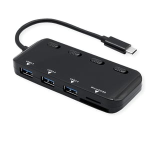 ROLINE 14.02.5059 USB 3.2 Gen 1 (3.1 Gen 1) Type-C-dockningsstation, svart