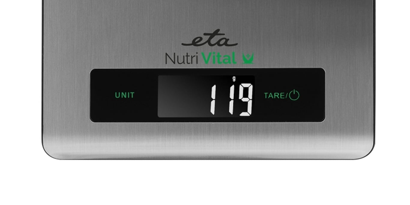 Eta Nutri Vital Metaliczny Prostokąt Elektroniczna waga kuchenna