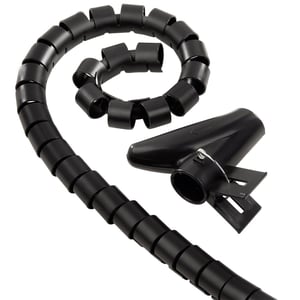 Hama Kabelbündel „Tube Easy Cover“, 2,5 m, 20 mm, schwarz Kabelsatz