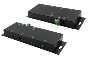 EXSYS EX-1234HMVS huby i koncentratory USB 3.2 Gen 1 (3.1 Gen 1) Type-C 5000 Mbit/s Czarny