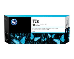 HP DesignJet 728 Matte Black Ink Cartridge, 300 ml