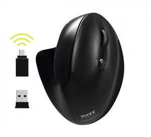 Port Designs 900706-BT Maus „Biuro“ (rechtshändig) RF Wireless + Bluetooth, optisch, 1600 DPI