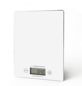 Esperanza EKS002W Kitchen Scale, White, Rectangular Top, Electronic Kitchen Scale