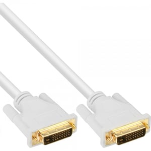 InLine 4043718143924 kabel DVI 5 m DVI-D Biały
