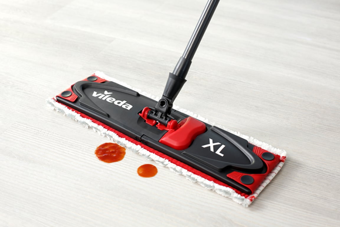 Vileda Ultramat Turbo XL mop Suchy i Mokry Mikrofibra Czarny, Czerwony