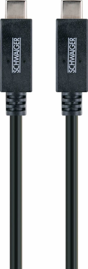 Schwaiger LK 101 C USB 3.2 Gen 2 (3.1 Gen 2) Cable, 1 m, USB-C, Black