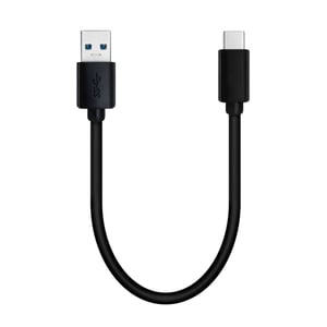 QNAP USB 3.0 5 G 0,2 m Typ-A-zu-Typ-C-Kabel, USB-Kabel, USB 3.2 Gen 1 (3.1 Gen 1), 0,2 m, USB-A, USB-C, 5 Gbit/s, schwarz