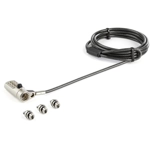 StarTech LTULOCK4D Cable Clamp, Black, Silver, 2 m
