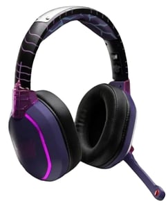 Lexip Sasuke Revenge Kopfhörer-Set (mit Kabel und kabellos) mit Kopfbügel, Gaming, Bluetooth, schwarz, violett