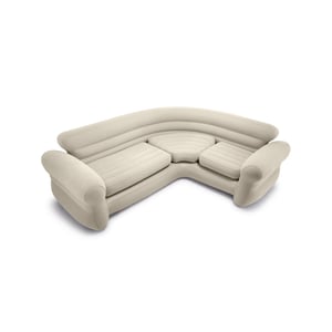 Intex 68575N Inflatable Sofa, Beige PVC