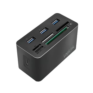 LogiLink CR0046 Wired USB 3.2 Gen 1 (3.1 Gen 1) Type-C Docking Station, Black