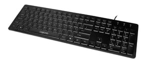 LogiLink ID0138 universellt USB-tangentbord, tyskt, svart