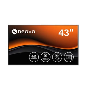 AG Neovo PD4302 Płaski panel Digital Signage 109,2 cm (43") LCD 1000 cd/m² 4K Ultra HD Czarny 24/7