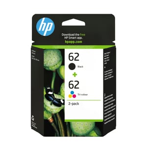 HP 62 Double Pack with Original Black/Tri-Color Ink Cartridges