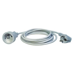 Emos P0111 1.5 m Power Strip, 1 x Outlet, Indoor/Outdoor, White