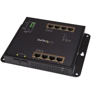 StarTech IES101GP2SFW przełącznik sieciowy Zarządzany L2 Gigabit Ethernet (10/100/1000) Obsługa PoE Czarny
