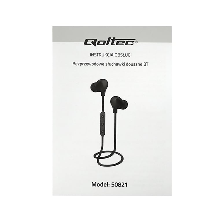 Qoltec 50821 słuchawki/zestaw słuchawkowy Bezprzewodowy Douszny Połączenia/muzyka Bluetooth Czarny