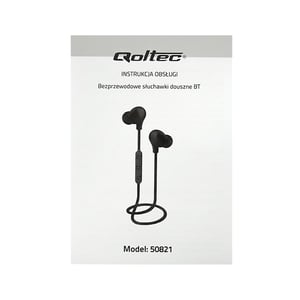 Qoltec 50821 słuchawki/zestaw słuchawkowy Bezprzewodowy Douszny Połączenia/muzyka Bluetooth Czarny