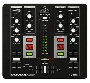 Behringer VMX100USB 2-channel audio mixer. Black