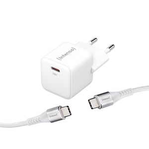 Intenso 7803042 Ladegerät für mobile Geräte, universell, weiß, Wechselstrom, Schnellladung, für den Innenbereich