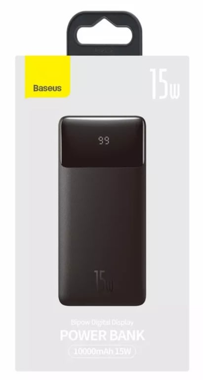 фото Зовнішній акумулятор (павербанк) Baseus Bipow Overseas 15W 10000mAh Black (PPBD050001)
