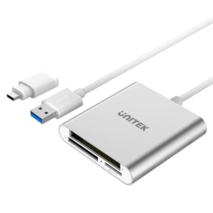 UNITEK Y-9313 czytnik kart USB 3.2 Gen 1 (3.1 Gen 1) Srebrny