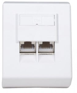 Intellinet 408332 eluttag 2 x RJ-45 Vit