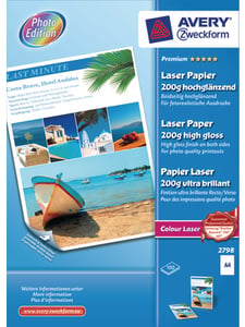 Avery 2798Z A4 Photo Paper, White Gloss