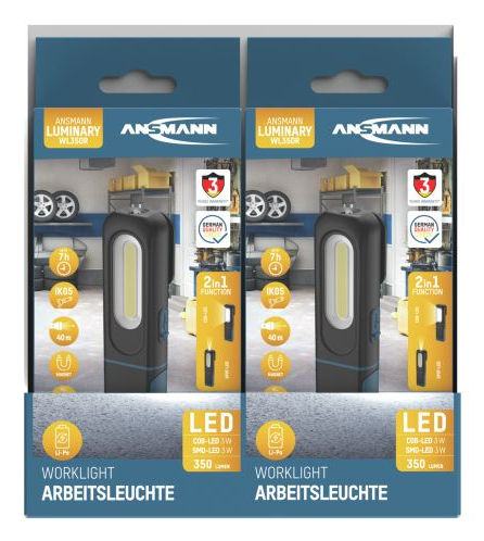 Ansmann WL350R Czarny, Niebieski LED