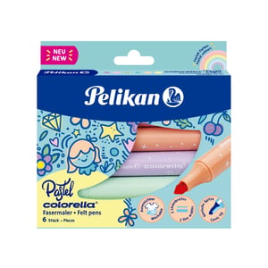 Pelikan Colorella Pastell Multicolor Marker, 6-Pack