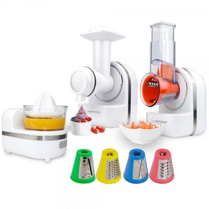 Esperanza EKM027 Electric Grater / Spiralizer, White Plastic