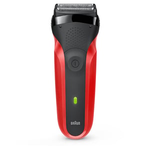 Braun Series 3 300s Golarka foliowa Przycinarka Czarny, Czerwony
