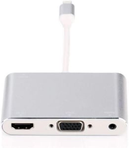 Microconnect LIGHT-HUB4 Lightning-hubbar och koncentratorer 480 Mbit/s Silver