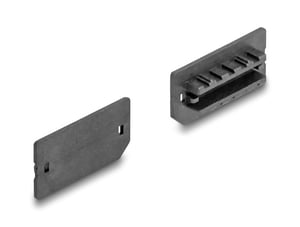 DeLOCK Dust Cover for USB Type E, Key A or Key B, Female, 10-Pack, Black