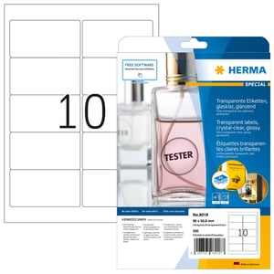 HERMA 8018 etykiet do nadruku Przezroczysty Samoprzylepne etykiety do drukowania
