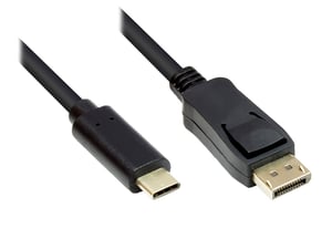 Alcasa GC-M0105 adapter kablowy 1 m USB Type-C DisplayPort Czarny