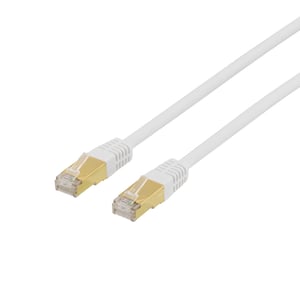 Deltaco STP-71V kabel sieciowy Biały 1 m Cat7 S/FTP (S-STP)