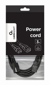 Gembird PC-189-VDE-3M Power Cable, Black, C14 Panel