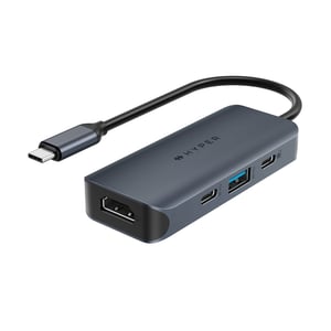HYPER HD4001GL huby i koncentratory USB 3.2 Gen 1 (3.1 Gen 1) Type-C 10000 Mbit/s Niebieski, Szary