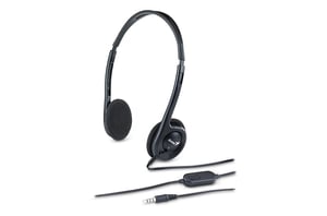 Genius Computer Technology HS-M200C Kopfhörer-Set, kabelgebunden, Kopfbügel, Telefonate/Musik, schwarz