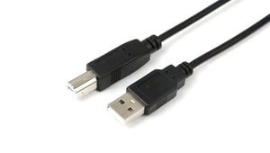 Microconnect USBAB01B USB 2.0 Cable, 0.1 m, USB A to USB B, Black