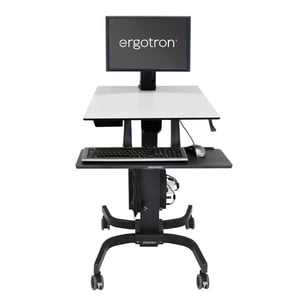 Ergotron WorkFit-C, Single LD Sitz-Steh-Arbeitsplatz, Schwarz, Grau – Multimedia-Datenblatt