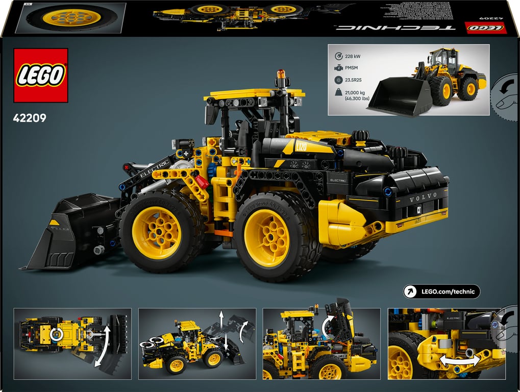 фото Авто-конструктор LEGO Technic Колісний навантажувач Volvo L120 Electric (42209)